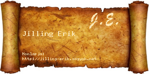 Jilling Erik névjegykártya